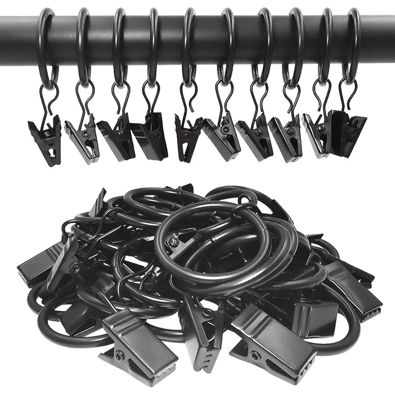 20 Hooks with Clips for Hat Rack