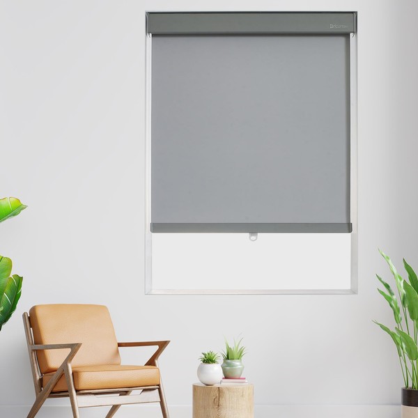 Bricurtex Cordless Roller Shades Blackout Window Blinds Thermal Insulated Privacy