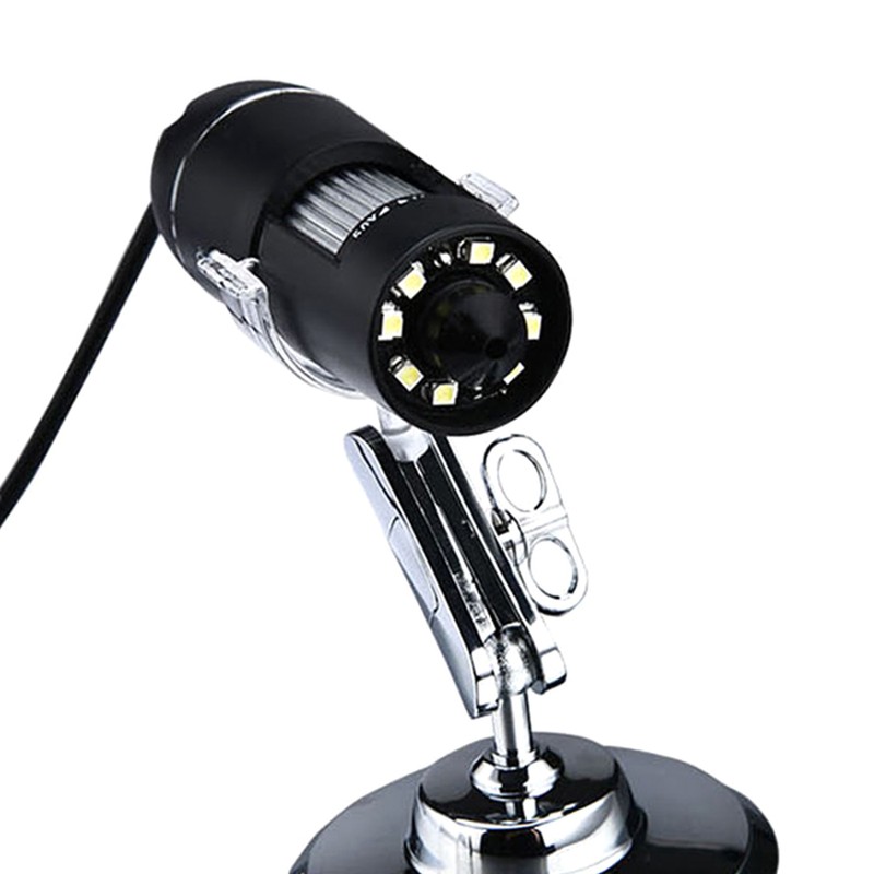 USB Digital Microscope 1600X Magnification Camera 8 LEDs with Stand