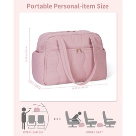 Wandering Nature Personal Item Travel Bag, Small Duffle Bag for Women with Wet Pocket & 14'' Laptop Compartment, Lightweight Carry on Weekender Duffel, Wave pattern