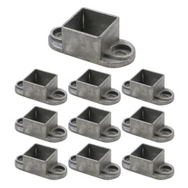 MY MIRONEY 10PCS 1.26" x 1.26" Square Post Flange Base Aluminum Alloy Floor Mount Post Flange Hardware Deck Railing Bracket for Fence or Deck