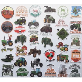 50Pcs Funny Tractor Stickers Farmall Vehicle Quotes Joke Farm Tractor Decals for Kids Toy Car Bumper Farm Décor Sticker