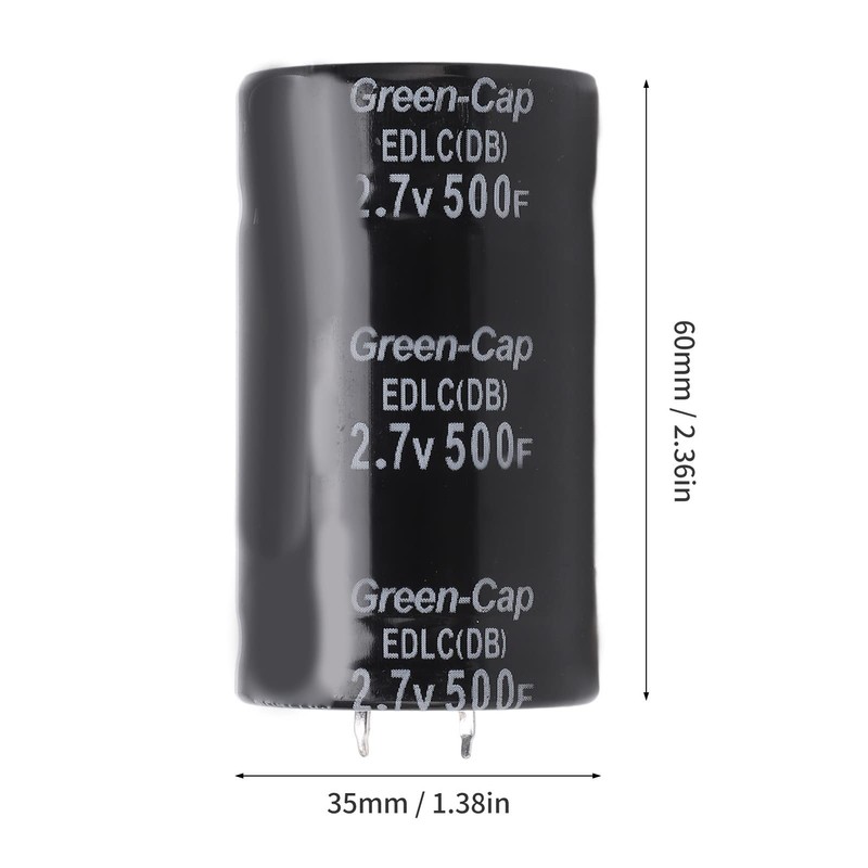2pcs 2.7V 500F Capacitor Super Capacitor Rectifier Capacitor Energy Storage