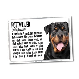 Rottweiler Duden Dog Sign Saying Door Sign Dog Sign Warning Sign Fun Gift Idea Funny Saying Dog Motif Aluminium Weatherproof Dog Sign