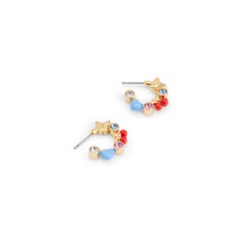 COACH Womens Signature Charm Huggie Earrings