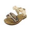 The Doll Maker Snakeskin Ankle Sandal - FBA172004D-12 Cream