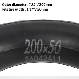 2 Pack of 200x50 Scooter Inner Tubes 8"x 2" Replacement for Scooter E100, E150, E200, Dune Buggy, Epunk, PowerRider360, eSpark, with Bent Valve Stem