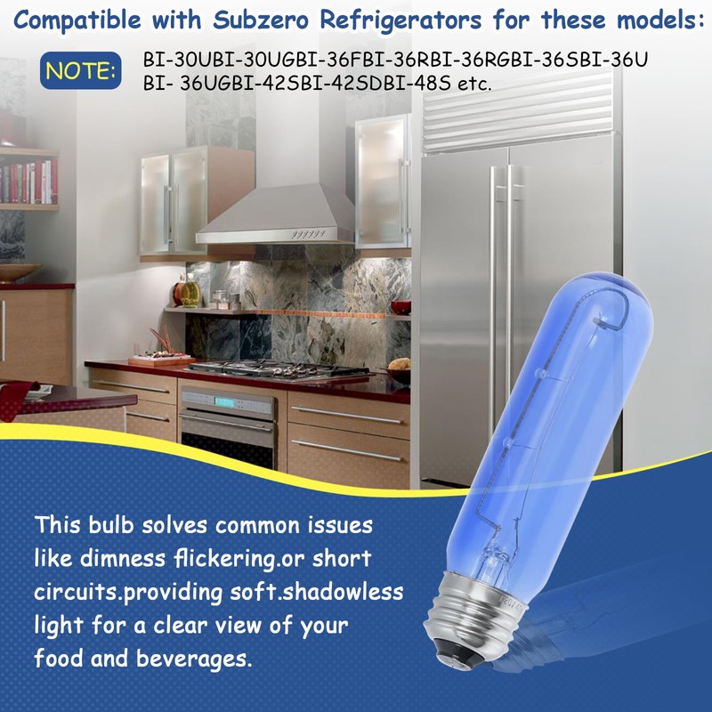 7006999 WLF7006999 Fits for Sub-Zero Compatible Blue Glass Refrigerator Light