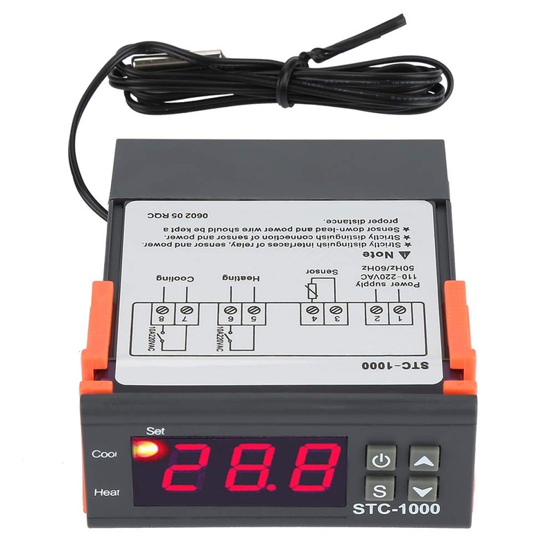 110-220V Digital Temperature Controller Electric Thermostat Control Temp Sensor