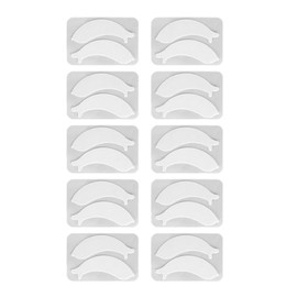 10 Pairs Eyelash Extension Patches Silicone Under Eye Patches Resuable Lower Lash Isolation Pads White