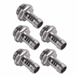 6 PCS PC Water Cooling Two Touch Fitting G1,4 Thread Barb Connector for Tube 9mm