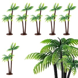 Zasvec Model Trees Palm Trees Pack of 20 Palm Tree Model Mini Landscape Palm Tree Model Decoration Mini Palm Tree Plastic Model Model Building Trees Palm Tree Plastic Palm Tree for DIY Model Landscape