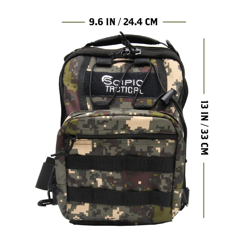 Scipio JYFSP11CAMO Unisex's Tactical Sling Bag - Camo