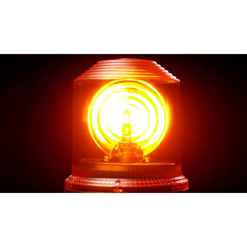 OSRAM LIGHTsignal Halogen Beacon Light, Rotating Beacon 360°, Yellow Indicator
