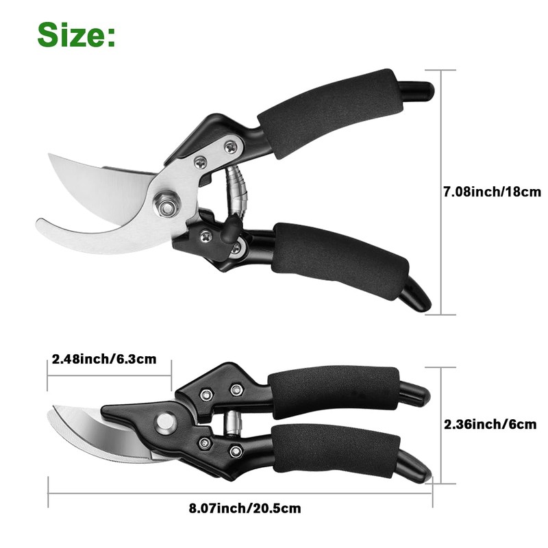 Professional Titanium Garden Secateurs, Gardening Pruning Shears, Garden Scissors, Bypass