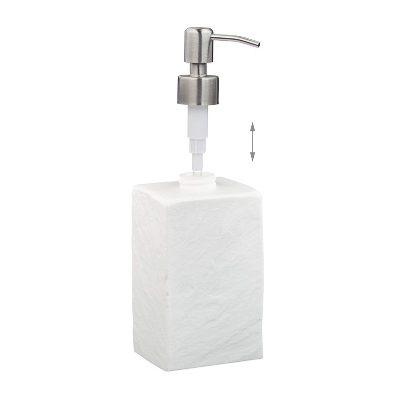 Relaxdays Soap Dispenser 200ml Refillable Bathroom Toilet Kitchen Liquid Soap