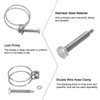 sourcing map 6Pcs Double Wire Hose Clamp, 48-55mm Adjustable Stainless