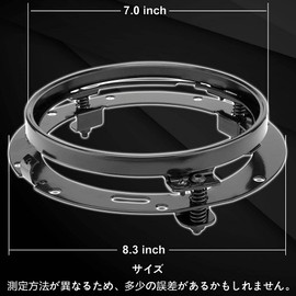 Chelhead 7" Headlight Bracket Mounting Ring Fixing Hardware for Harley Davidson FLD Touring Models Softail Models etc (Black)