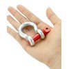 QWORK 3/8" Galvanized Screw Pin Anchor Shackles, 10 Pack D-Ring
