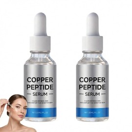 Suero de péptidos de cobre, hidratante facial antiedad, crema de noche antiarrugas para piel madura, hidratante facial ligero y no pegajoso, suero facial hidrat/ante e iluminador (2PCS)