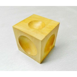 JTS Wood Dapping Block 2-1/4" Wooden Doming Cube Shape Forming Tool