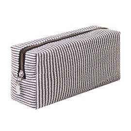 OZAOZ Makeup Bag Cosmetic Bag Travel Toiletry Bag Aesthetic Canvas Organizer Bag Zipper Pouch for Women (M-black)