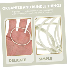 SHOWERORO High Elasticity 100pcs Large Rubber Bands Assorted Bright Colors Versatile Binding Supplies for Office