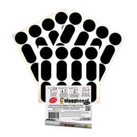 Cohas Chalkboard Labels for Deco Brothers Glass Spice Jars includes Liquid Chalk Marker and 36 Labels, Extra Fine Tip, White Marker