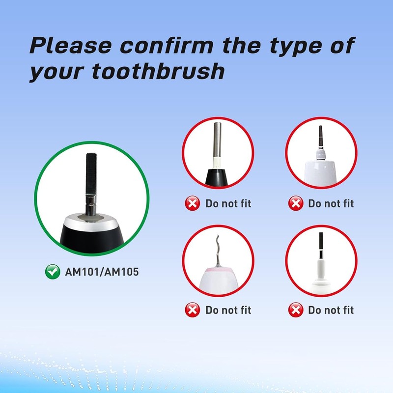 Replacement Brush Heads Compatible with 7am2m AM101/AM105 Sonic Electric Toothbrush