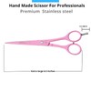 Pink Professional Barber Hairdressing Scissors THINNING Hair Cutting Shears Set+