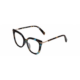Calabria K+K CECI Cat Eye Reading Glasses +1.25 Blue Tortoise Havana Womens Designer Trendy Readers Stylish Chic Eyeglasses