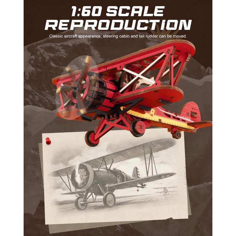 ROKR 3D Wooden Puzzles for Adults,Gravity Swing Model kit, 163Piece