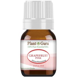 Pink Grapefruit Essential Oil 5 ml 100% Pure Undiluted Therapeutic Grade Cold Pressed from Fresh Grapefruit Peel, Great for Aromatherapy Diffuser, Relaxation and Calming, Natural Cleaner.