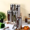 Mimorou 3 Pcs Stainless Steel Canister Set with Glass Windows