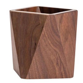 cobalt planet Wooden Pen Stand Desk Stationery Stand for Walnut Desk Storage (Walnut)