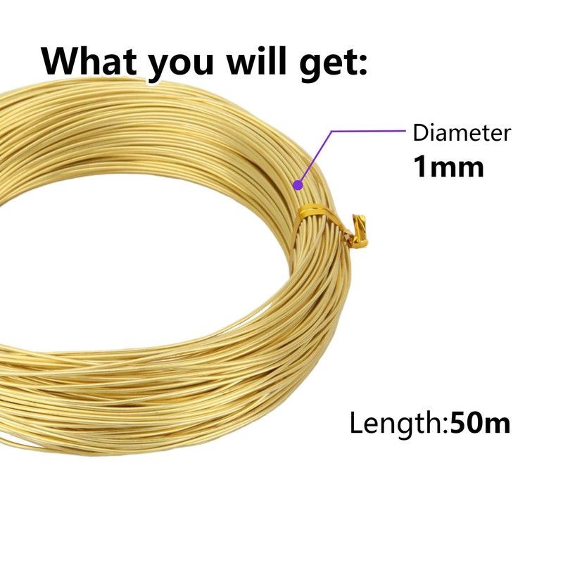 ZDLSDL Brass Wire, Brass Wire 1 mm, Brass Wire Diameter