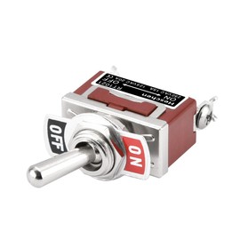 Heschen Metal Toggle Switch, RT1021, SPST, Maintained ON/OFF 2 position 15A 250VAC, With Waterproof Cap, CE