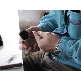 Miyao Sangyo MR-5 Face Powder Brush Ash Squirrel 100% / Kumano Brush