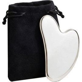 Herramientas Faciales Gua Sha de Acero Inoxidable, Gua-Sha Metálico Mejorado, Herramienta Guasha para el Tratamiento Facial y Corporal, Regalos para el Cuidado de la Piel para Mujeres