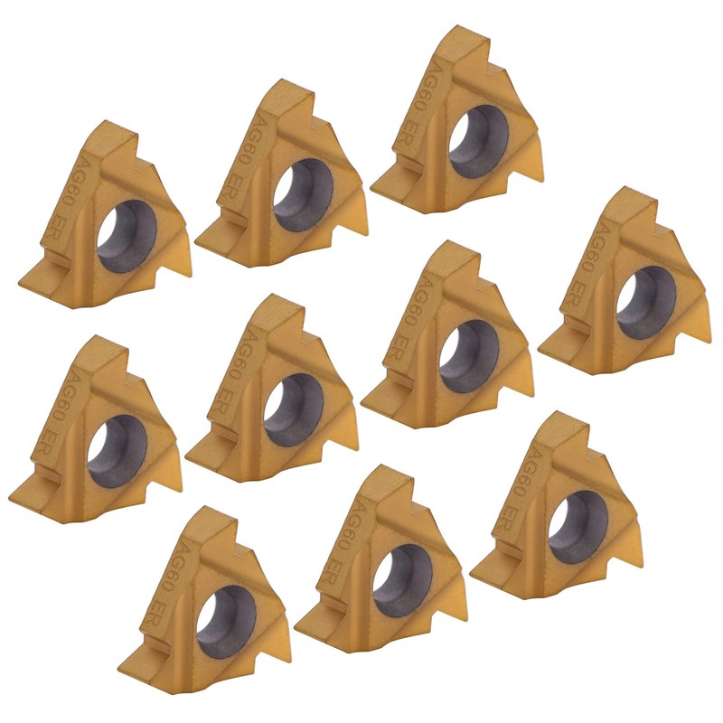 10pcs CNC Carbide Tips Inserts, 16ER Threading Insert Lathe Milling
