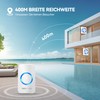 TECKNET Wireless Doorbell, Wireless Doorbell Set, 400 m Range, IP65