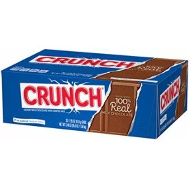 Crunch Milk Chocolate Candy Bars, Full Size Bulk Candy, 1.55 oz (36 Count)