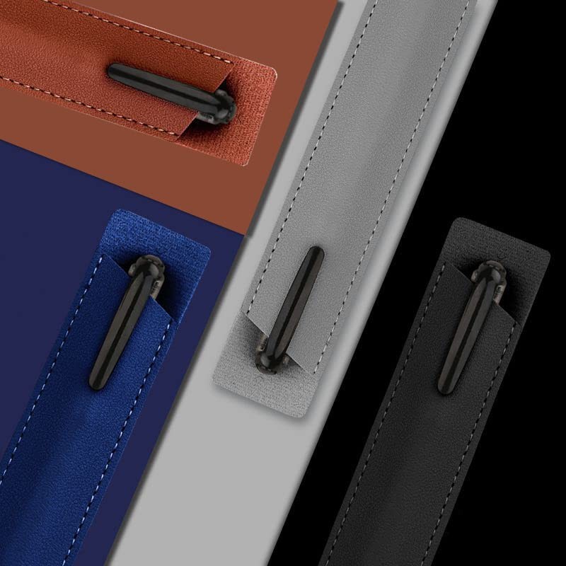 MEISO 12 Pcs Soft PU Leather Single Pen Case Holder,