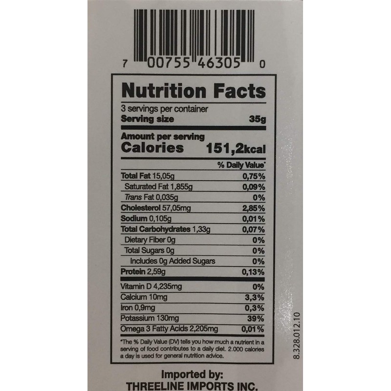 Threeline Icelandic Natural Cod Liver in Own Oil 121g /