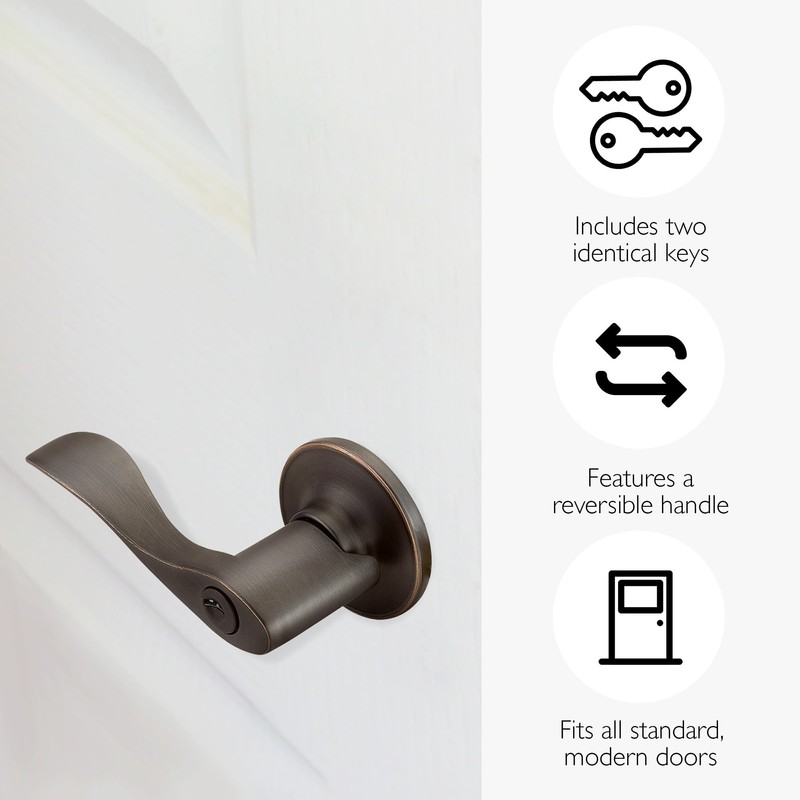 Design House Springdale Keyed Entry Exterior Door Lever Handle Lockset,