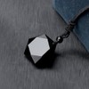 [Qicarkey] Fashion Hexagon Black Blessing Lucky Amulet Obsidian Pendant