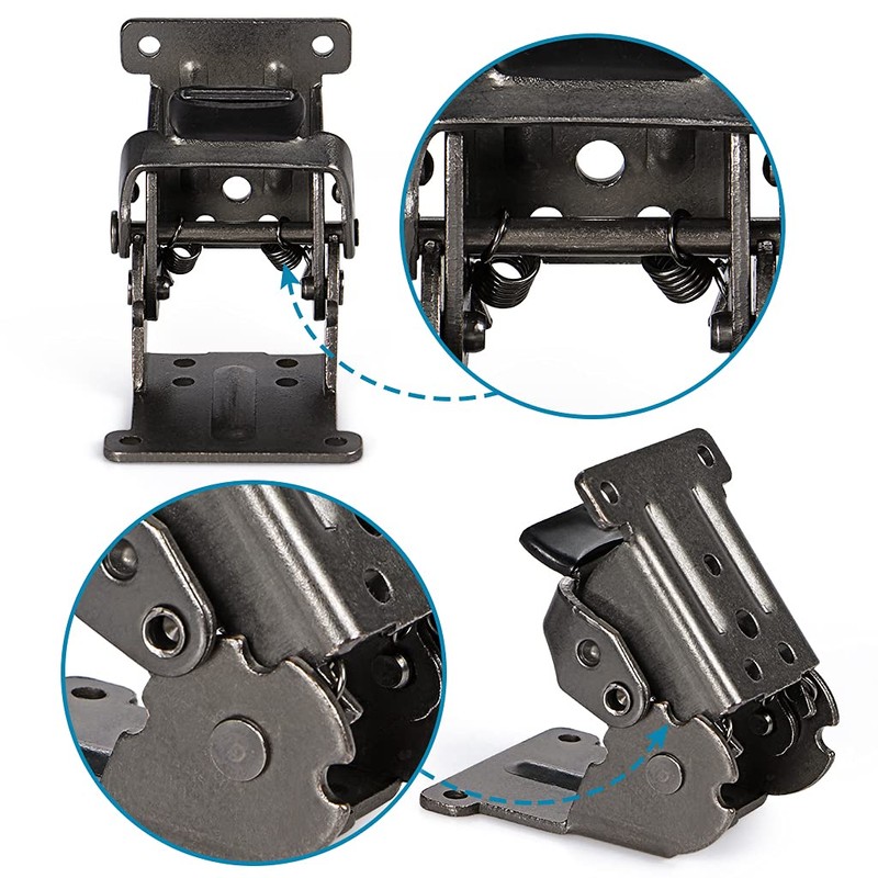 Skelang 4 Pcs Folding Brakcet 0°-90°-180°, Table Foldable Hinge, Self