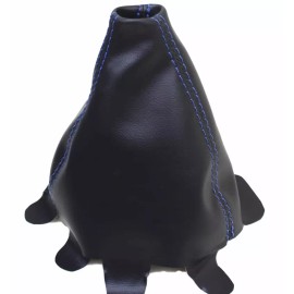 Kar Designers Fits 01-05 Honda Civic Real Leather Manual Shift Boot w/Blue Stitch