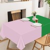 PTECDROTS 4Pcs Pink and Green Tablecloths Rectangular Plastic Table Covers