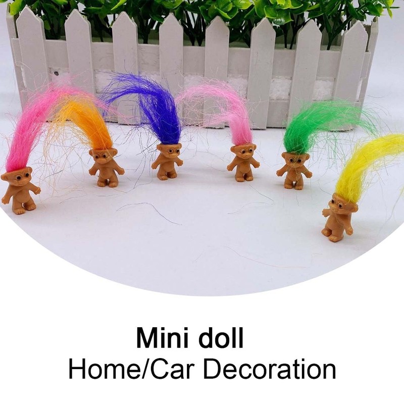 UEAVOID 10 Pieces Charming Collection Mini Troll Dolls PVC Vintage